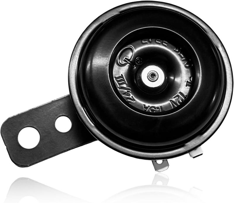 NYTKL Motorcycle Electric Horn, 12V 1.5A 105db Waterproof Round Loud Horn Speaker, Universal Small Air Horn Electric Loud Speaker for Motorcycle Scooter Dirt Bike ATV UTV - Image 1